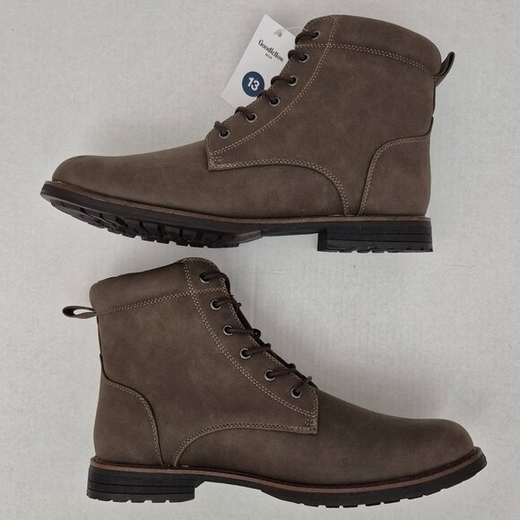 Men's Jeffrey Combat Suede Boots - Goodfellow & Co™ Brown Size 13 - NWT - Picture 3 of 11